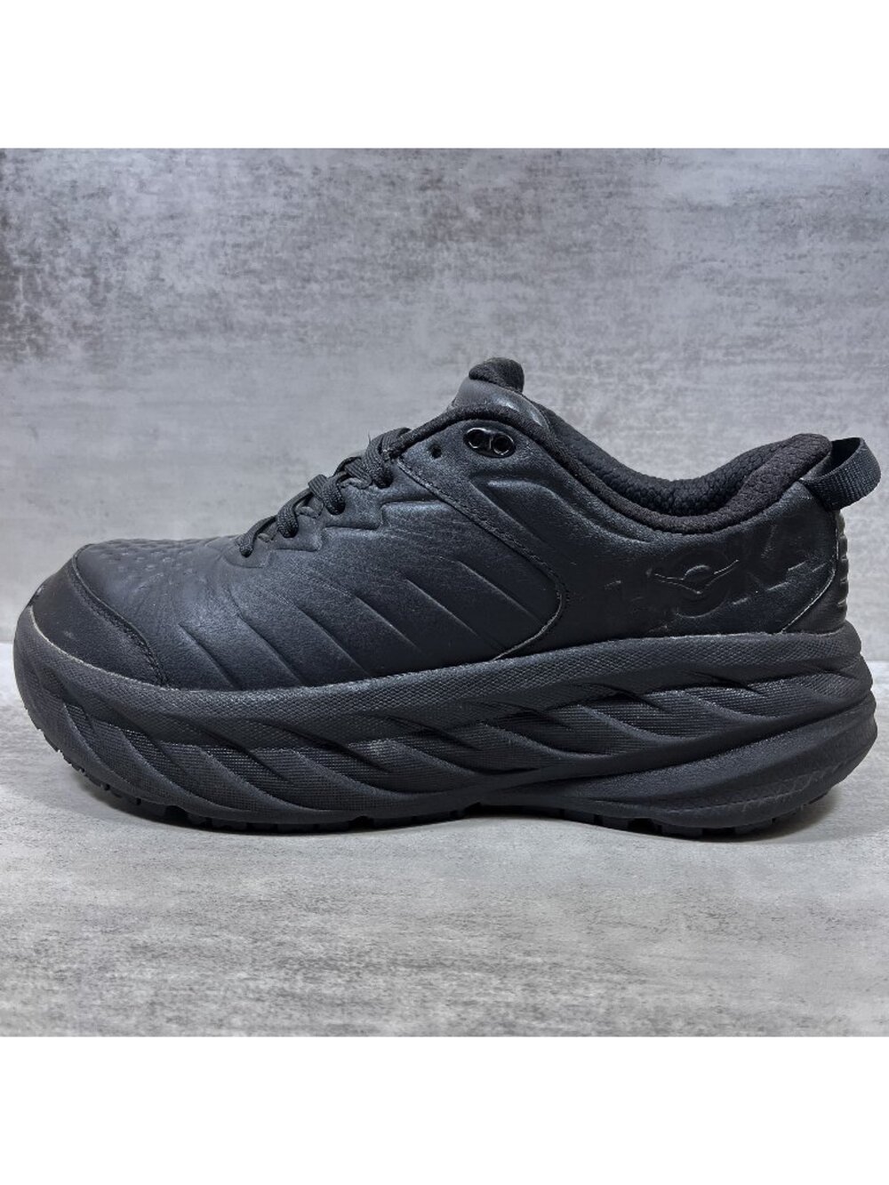 Hoka One One SR Leather Slip Resistant Work Shoes - Men's Size 9.5 - Black